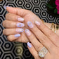 LILAC FLORAL CHROME NAILS