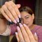LILAC FLORAL CHROME NAILS