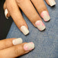 PEARL WHITE FLORAL PINK NAILS