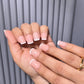 Classic French - Basic French Manicure ! Short Squre