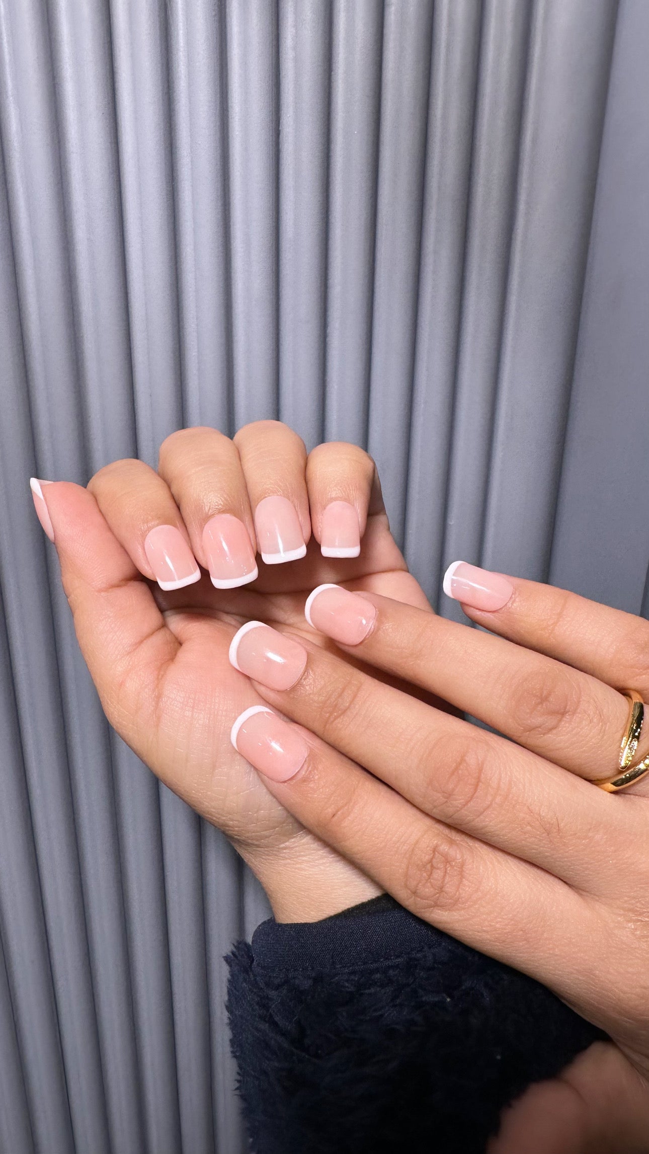 Classic French - Basic French Manicure ! Short Squre