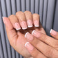 Classic French - Basic French Manicure ! Short Squre