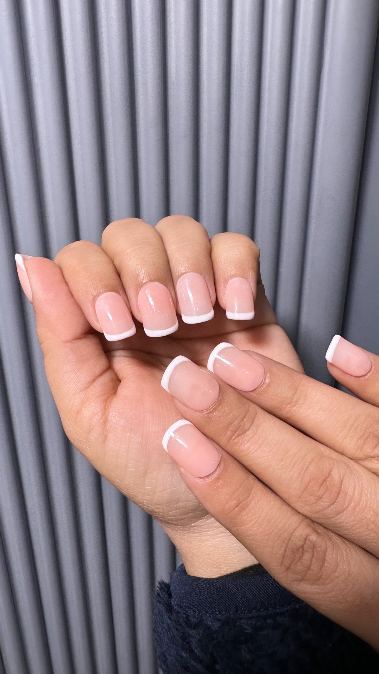 Classic French - Basic French Manicure ! Short Squre