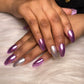 Purple Silver Chrome - Short Almond