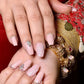 glitter nude nails