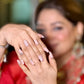 glitter nude nails