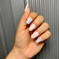 striped and dotted nails