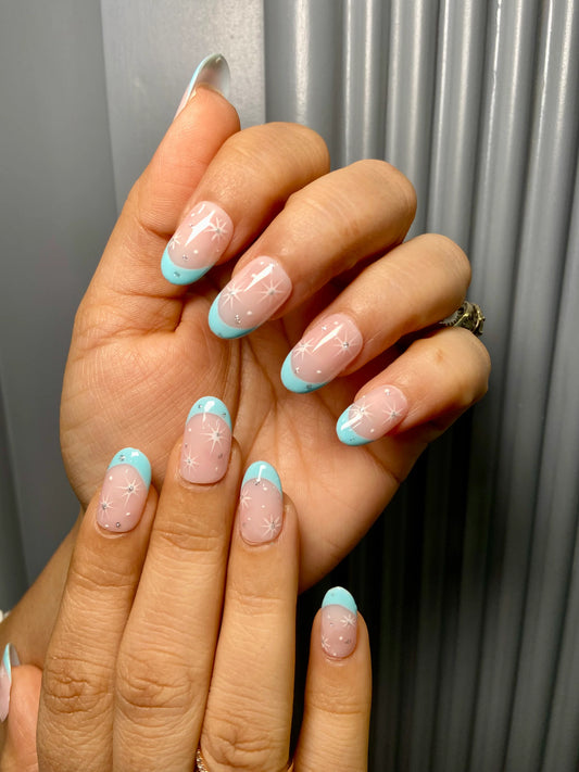 celestial french nails