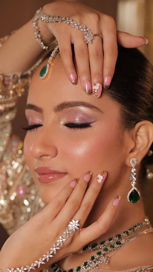 PINK GOLD WITH 3D FLOWER