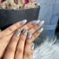 Cat Eye Chrome Gel Flower - Oval