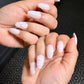 pearl white floral nails