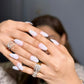 pearl white floral nails