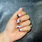 black french floral nails