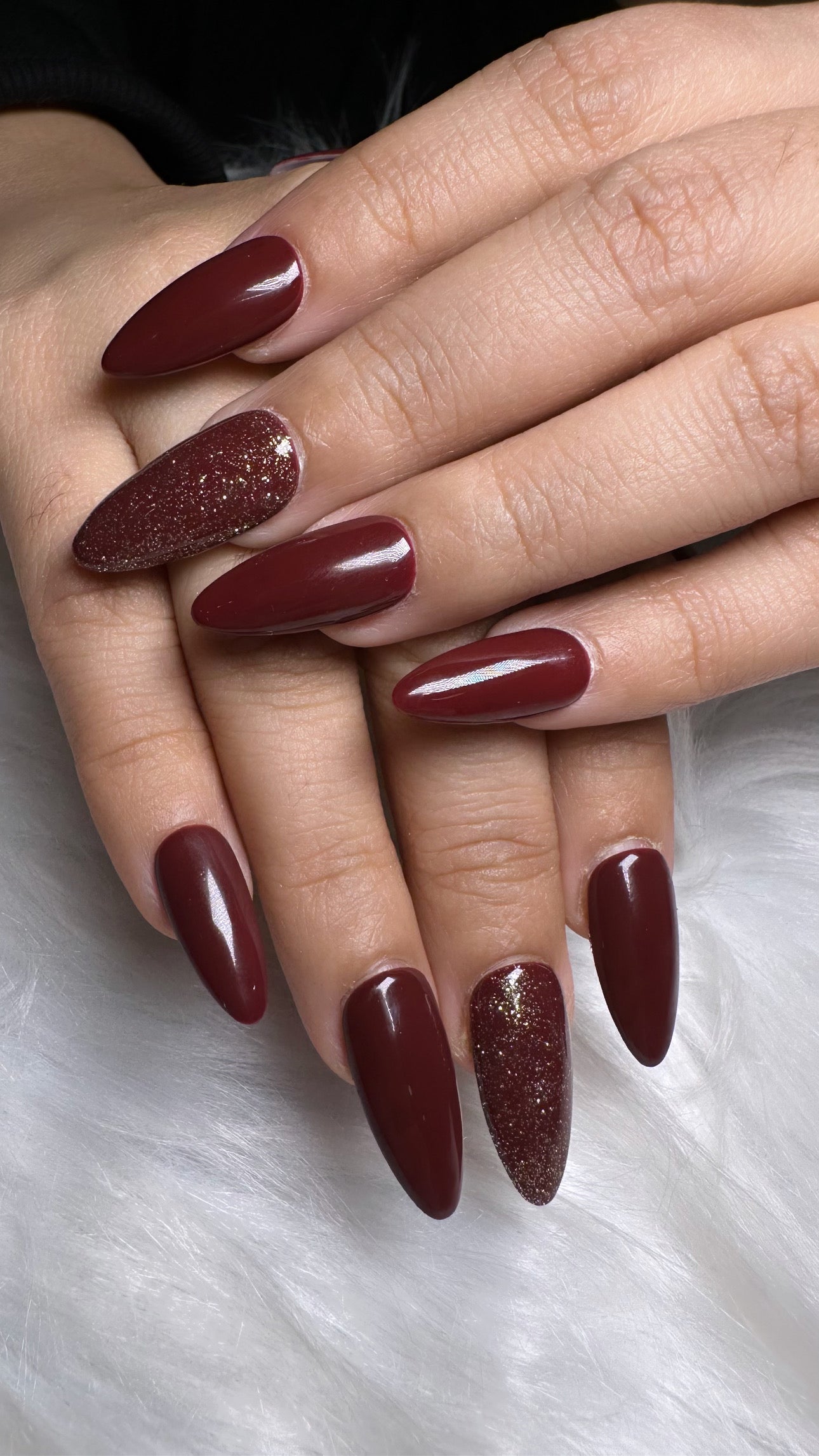 Maroon Shimmer Almond