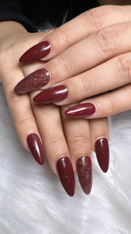 Maroon Shimmer Almond