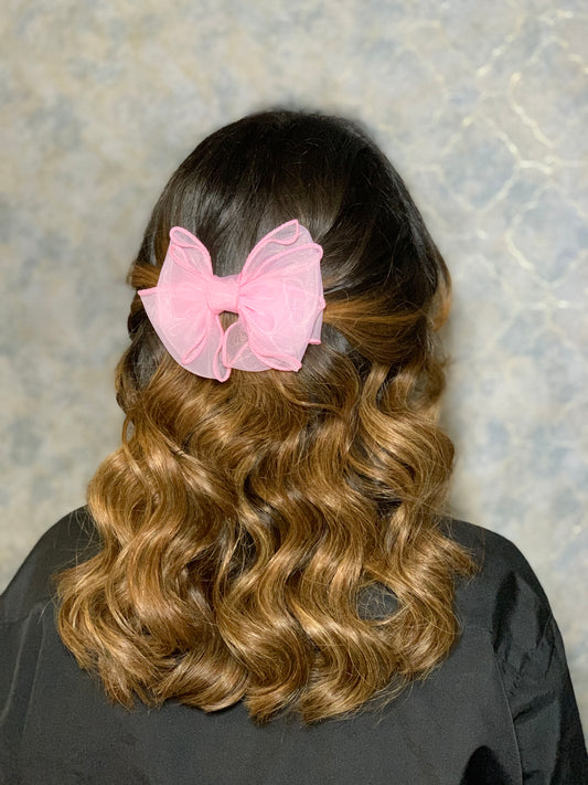 Pink Organza bow