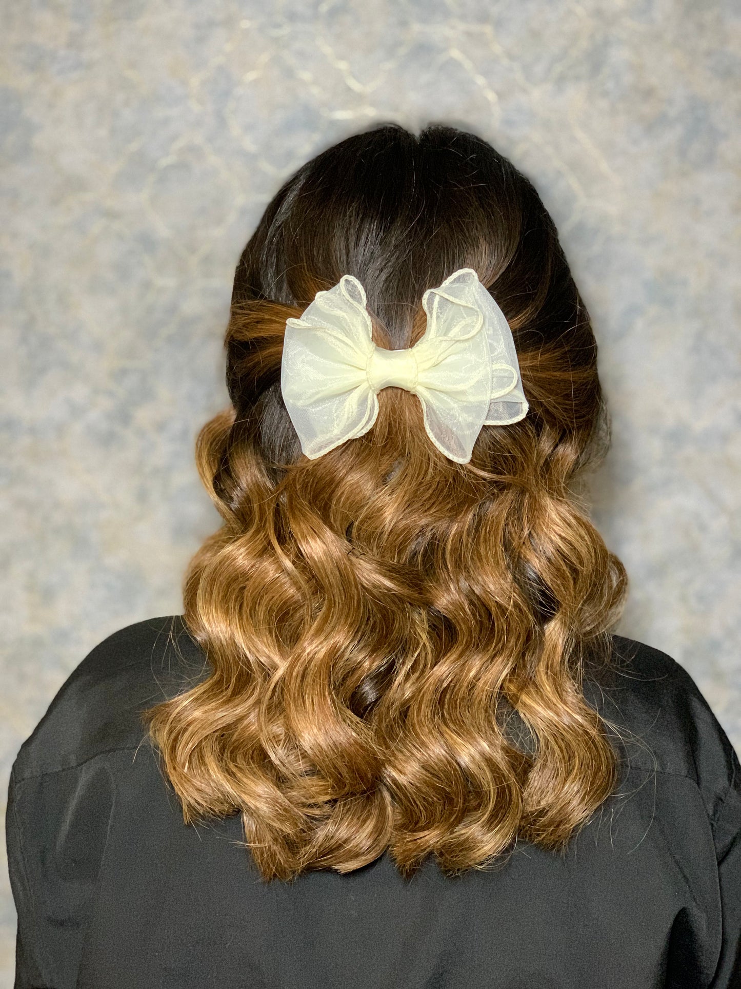 Yellow organza bow