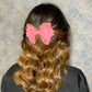 Dark pink organza bow