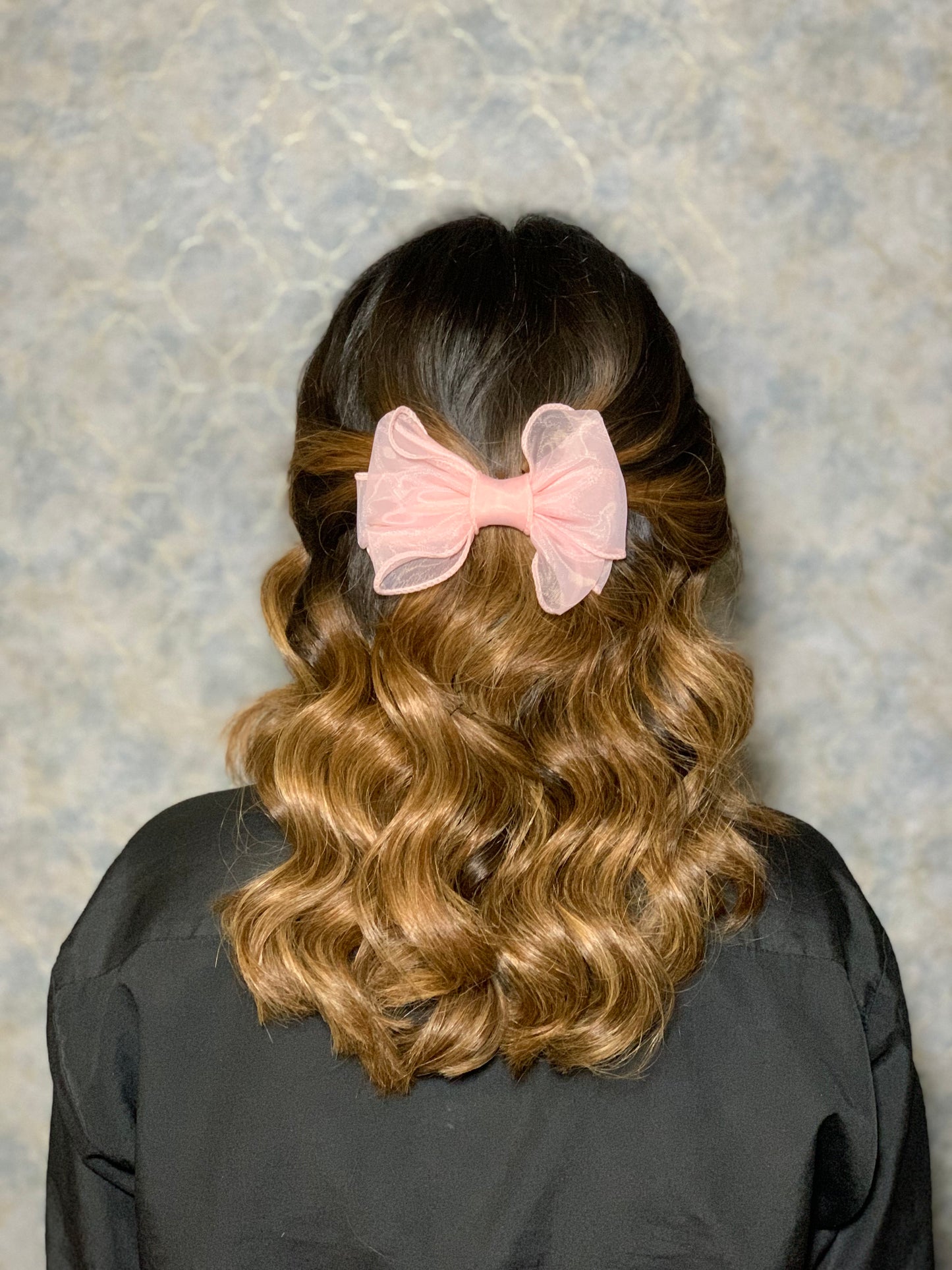 Light pink organza bow