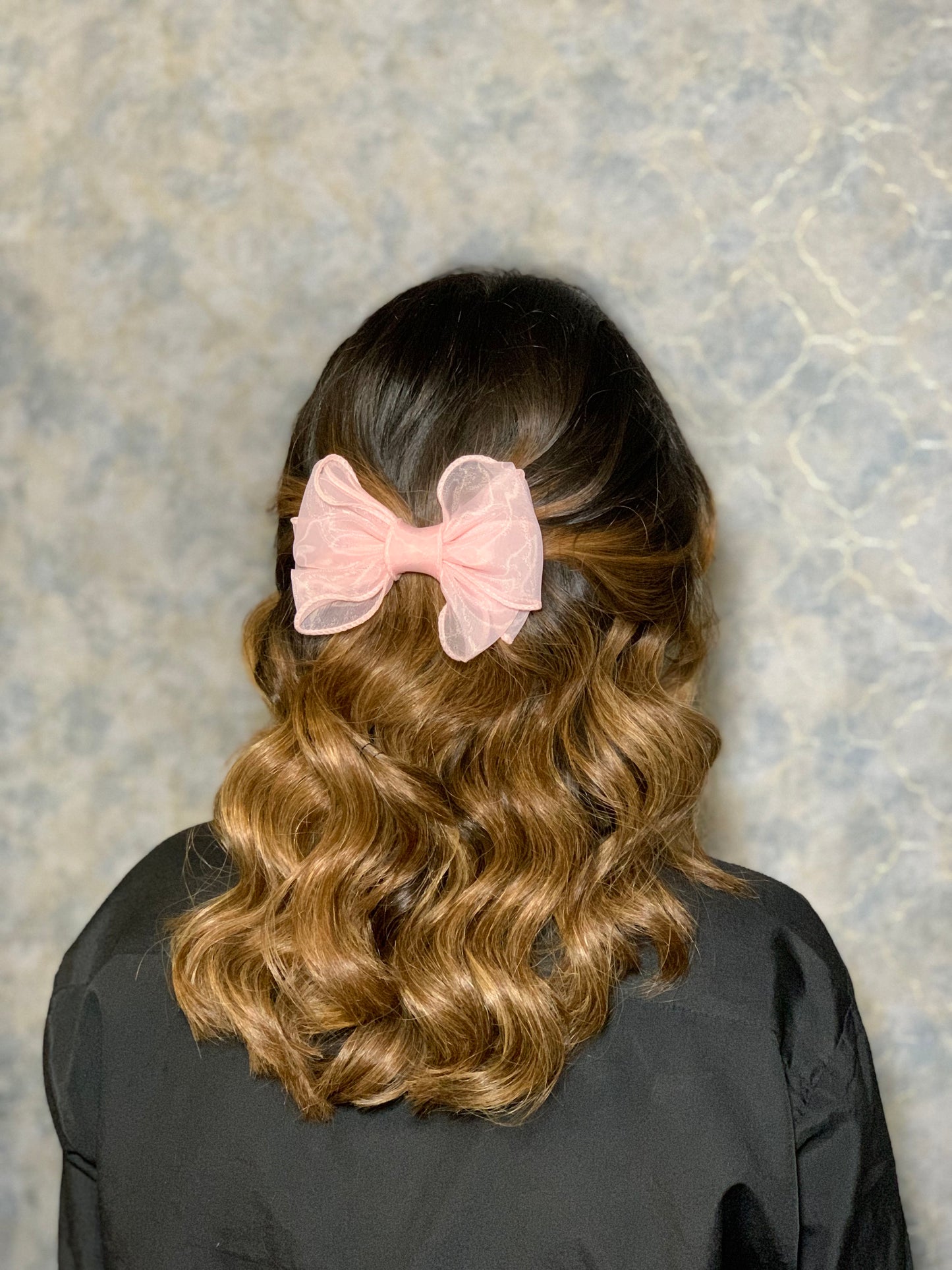 Light pink organza bow