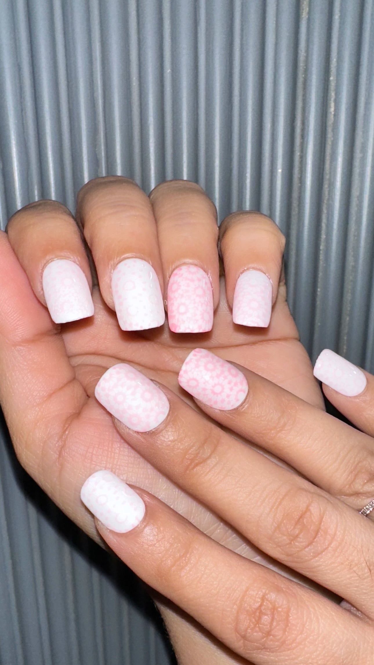 Pink Floral -Oval