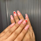 Pink Heart Nails