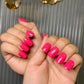 Reddish Pink nails