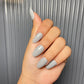 Grey Solid Nails