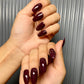 Dark Brown Mehroon Nails