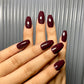 Dark Brown Mehroon Nails