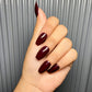 Dark Brown Mehroon Nails