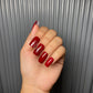 red gold ombre nails