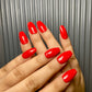 tomato red nails