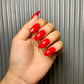 tomato red nails