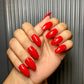 tomato red nails