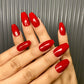 deep red basic nails