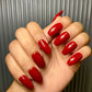 deep red basic nails