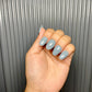 basic  grey nails