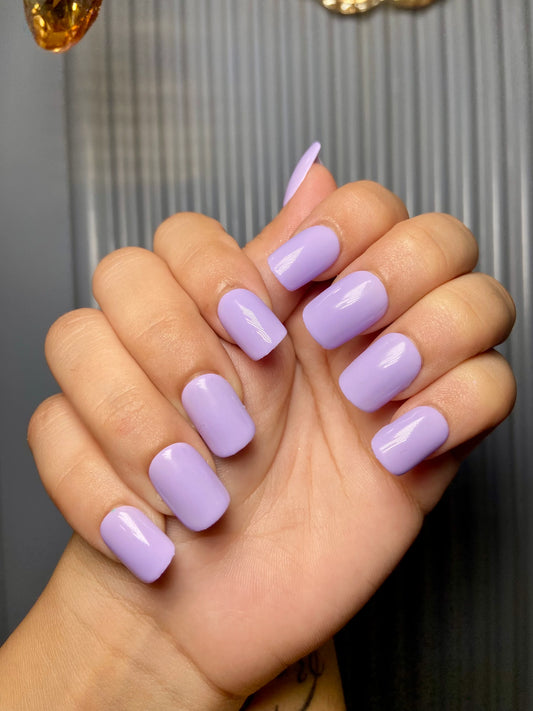 lavender plain nails