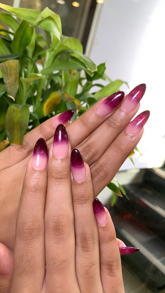 Wine Ombre - Short Almond