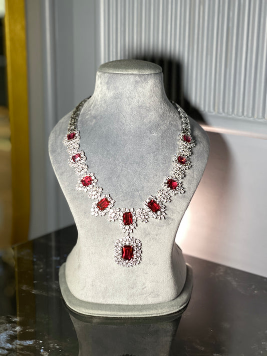 Ruby American Diamond Set