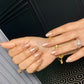 polka dot chrome nails