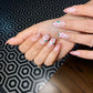 Ombre with floral hand art