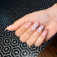 Ombre with floral hand art