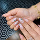 Ombre with floral hand art
