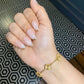 nude gold french nails