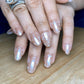 polka dot chrome nails