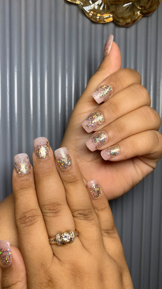 Nude Sparkle - Short Square