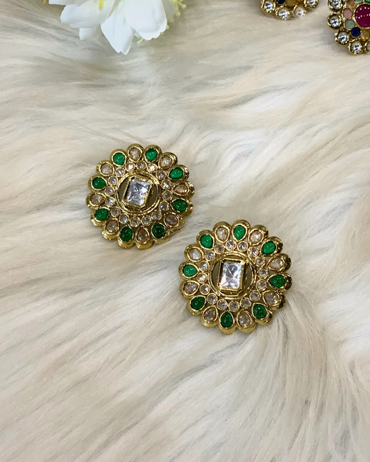 Green & Gold Studs