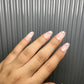 Nude glitter floral nails